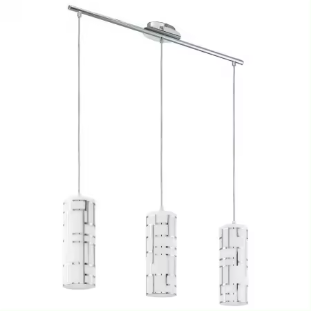 Lámpara Colgante Eglo Bayman Cromo 3 Bombillas E27 72cm - 1