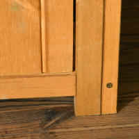 Armaria de Jardín Cobertizo de Jardín with estantería Techo de madera Ventana Madera Amarillo + Verde 77x54,2x179 cm - details 1
