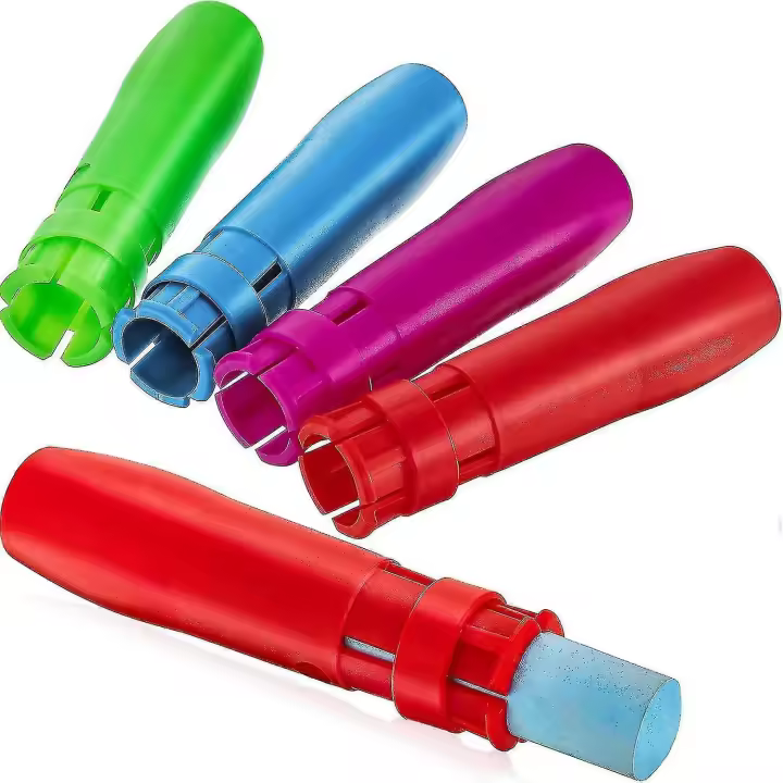 Sidewalk Chalk Holders Railroad Chalk Holder Plastic Adjustable Chalk Clip Holder For Teachers Students Office Or Classroom (5) - 1