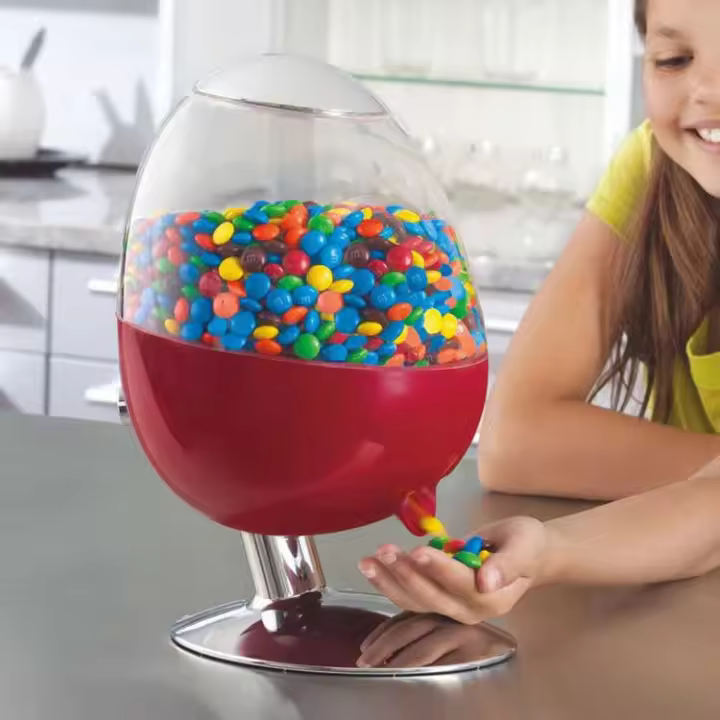 Máquina dispensadora automática de dulces, Vintage Motion Activated Candy Dispenser Touch Free,3 opciones de distribución de escritorio automático dispensador de dulces para escritorio de oficina, hogar, bar, fiesta - 1