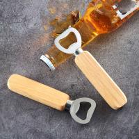Abrepuertas De Madera Y Acero Inoxidable Handheld Divertido Para Regalos De BestMen Abrebotellas De Barman Eco-amigable - details 2