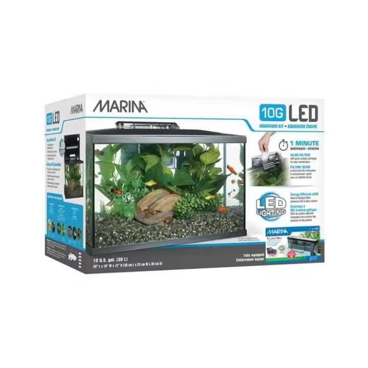 Kit Acuario Marina (agua dulce) 10G Led 38 litros - 1