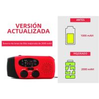 Radio De Emergencia Multifuncional Portátil Con Generación De Energía Manual Solar FM AM WB NOAA Power Bank Para Desastres - details 4