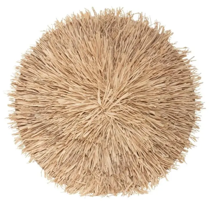 Decoracion de pared en rafia, de diametro 24 cm - 1