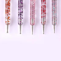 Set De 5 Pinceles De Uñas Con Doble Cabeza De Láminas Acrílicas Para Arte De Uñas DIY Herramienta De Manicura Cómoda Para Rhinestones Picker - details 2