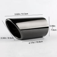2Pcs/Set Cubiertas De Tubos De Escape Para Coche En Acero Inoxidable Apto Para Audi VW Volkswagen Instalación Trasera - details 5