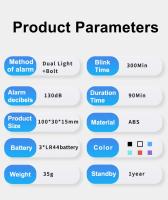 Alarma De Defensa Personal 130DB Con Luz LED Antiwolf Para Niñas Y Mujeres Llavero De Alarma De Pánico Emergencia En Azul - details 10