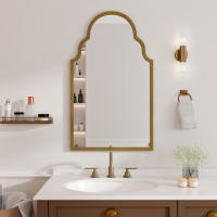 Espejo Rectangular, 61x101CM Espejo Rectangular de Bronce, Espejo de Baño, Decoración de Baño, Sala de estar, Dormitorio - details 1