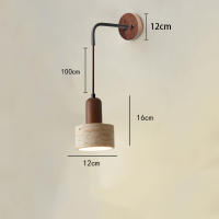 Lámpara De Pared De Piedra Huangdong Wabi-Sabi Para Dormitorio Y Sala De Estar Luz Retro Medieval Diseñadora En Crema - details 3