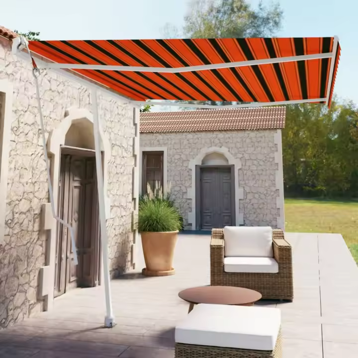 vidaXL Toldo de pie automático naranja y marrón 300x250 cm - 1
