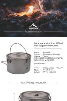 Juego De Cocina De Camping Widesea En Titanio Cañón De Turismo Para Piqueniques Y Senderismo Con Capacidad De 1.3L - details 0