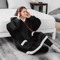 Pijama Con Capucha De Punto De Pola Suéter Invierno Talla Grande Pijama De Algodón Suave Para Dormir Ropa De Dormir Cómoda Y Cálida - details 9