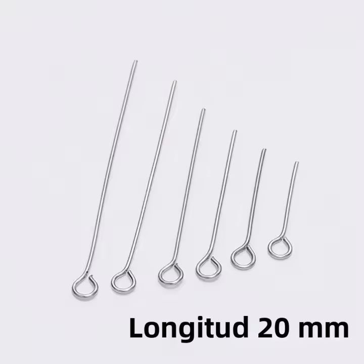 100pcs Alfileres De Ojo De Acero Inoxidable 15-70mm Para Conectores Y Accesorios De Joyería DIY Suministros De Colgantes - 1
