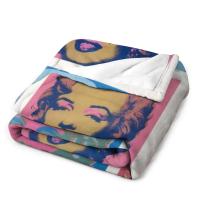 Manta De Tela De Coral Warhol Marilyn Monroe Estampado Para Sofá Cálida Y Pesada Manta De Viaje Impermeable Antipelusa Portátil Para Adultos - details 3