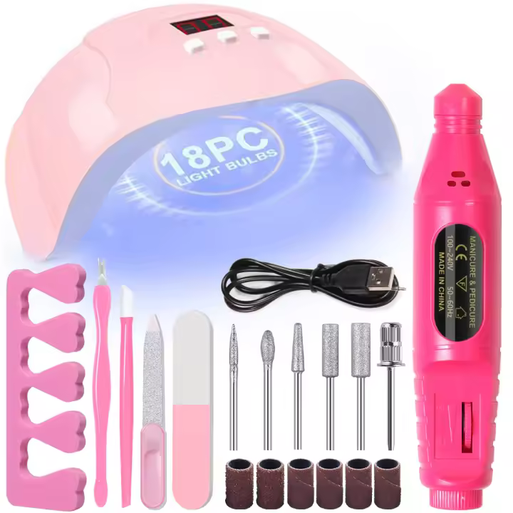 Kit De Manicura Con Lámpara UV LED Y Máquina De Taladro Para Eliminar Piel Muerta Set De Herramientas De Uñas LINMANDA - 1