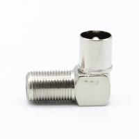 Banner - Adaptador antena tipo F hembra a coaxial macho 90 grados
