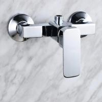 Moderno cromo montado en la pared grifo de la ducha con ducha mezclador para agua fría y caliente - details 0
