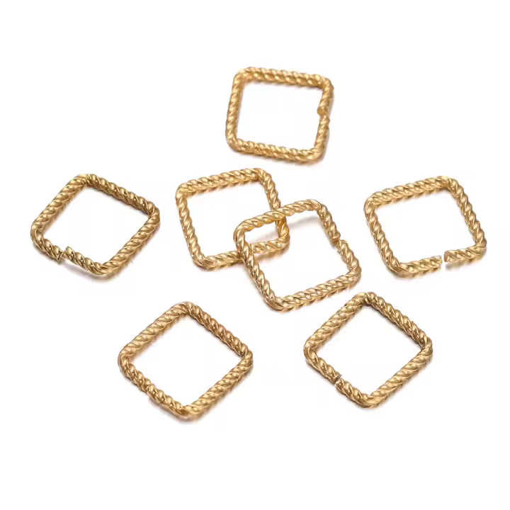 5pcs Anillos De Salto Redondos Y Cuadrados De Acero Inoxidable 6mm 8mm 10mm Para La Creación De Joyas DIY Accesorios De Conexión - 1