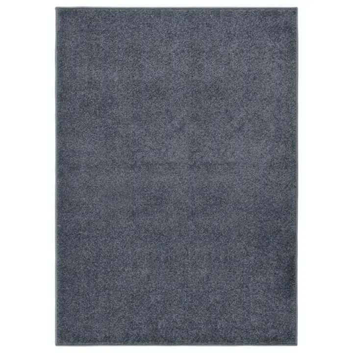 vidaXL Alfombra de pelo corto gris antracita 140x200 cm - 1