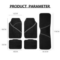 Black car floor mats for most vehicles, elegant style - details 0