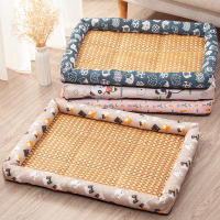 Sofá De Mascota Hecho De Rotura Tejido De Rattan Matriz Para Perros Y Gatos Pequeños Y Medianos Almohadilla De Descanso Transpirable Para Cachorros Y Gatitos - details 0
