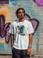 Camiseta De Verano Para Hombre Con Patrón De Elefante En Skateboard Cuello Redondo Suéter Casual Transpirable Manga Corta Cómoda - details 1