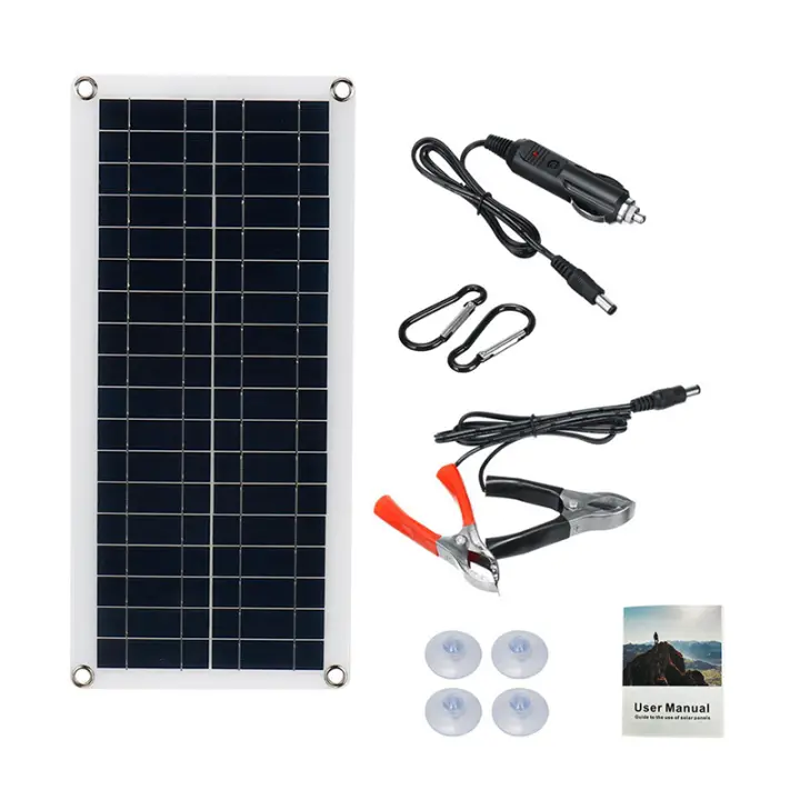 Panel Solar De 1000W 12V Con Controlador 10A-100A Kit De Placa Solar Para Teléfono RV Coche Caravana Camping Externo Batería Material De Silicio Polícrata - 1