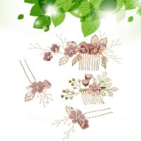 Uds. Peineta para el pelo Hecho a Mano para Boda, accesorios florales para el Cabello para Niña, Pieza PARA EL Cabello con - details 4