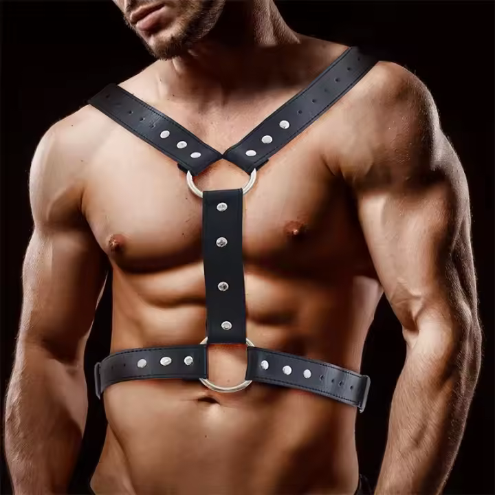 Fabrio Arnés Masculino para Bondage Cuero Vegano - 1