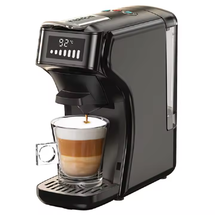 Cafetera de Cápsulas HiBREW H1B 6 en 1, Tanque de Agua de 600 ml, Extracción a 19 Bares de Presión, Modo Frío/Caliente, Indicador LED, para Cápsulas Kcup*/Nes*/DG*/Polvo de Espresso, Negro - 1