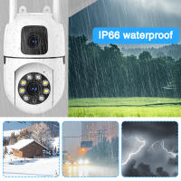 Cámara De Seguridad IP 8MP HD Wifi PTZ Dual Lens Dual Screen AI Auto Tracking Exterior Cámara CCTV De Protección IP Con Visión Nocturna Y Audio Bidireccional - details 8