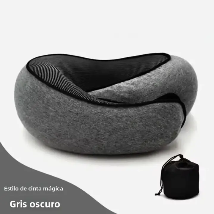 Almohada De Viaje En Forma De Caracol De Espuma De Memoria U-Cuadrilátero Soporte De Cuello Ajustable Portátil Suave Para Descanso Del Mediodía Y Sueño - 1
