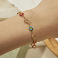 Pulsera De Daisy Floral Dulce Moda Minimalista Aestética Encanto Flor Para Mujer Joyería De Boda Fiesta Regalo - details 8