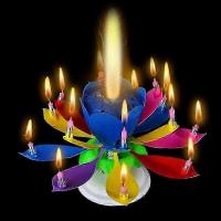 Pack de 3 velas de rotación de Loto - details 0