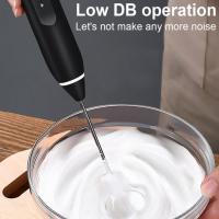 BIT Espumador de leche eléctrico de mano, batidor de acero inoxidable, minilicuadora, recargable de 3 velocidades - details 5