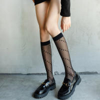Calcetines Largos De Pies Para Niñas Calcetines De Seda Delgados Para Verano Negro Y Blanco Lolita Adecuados Para Mujeres - details 12