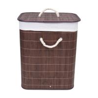 X-Cesto de Ropa Rectangular de Bambú con Tapa–Cesta Plegable para Lavandería con Asas de Cuerda,Ropero de Bambú con Tapa Para Ropa Sucia,Ideal para Organización del Hogar - details 3