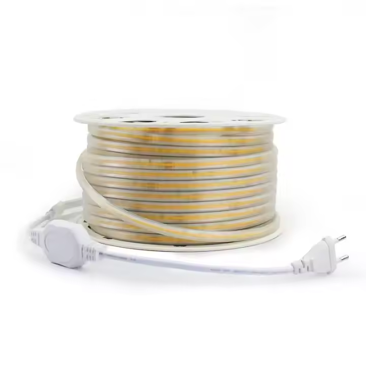 Tira De Luz LED COB 220V Con Interruptor Y Enchufe EU Impermeable Para Decoración De Exterior Y Habitaciones En El Hogar - 1