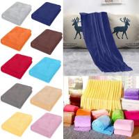 Manta Suave Y Cálida De Microfibra Para Sofá Fleece Tapete De Silla Cubierta De Cama Plush Ligera Para Adultos Estilo Sólido Uso Doméstico Primavera/Otoño - details 0