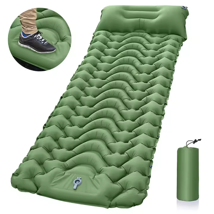 Ultraligero camping dormir con Almohadas, colchón inflable, cama al aire libre, impermeable, para senderismo y trekking - 1