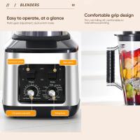 3 en 1 máquina de trituración de pared multifuncional con ajuste de velocidad variable de 15 velocidades, 38000 RPM para frutas y verduras, carne y granos de moliendo y mezclando - details 1