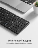 Teclado Bluetooth Plegable De Tamaño Completo Con Teclado Numérico Recargable Portátil Para Viajes Teclado Inalámbrico Foldable - details 0