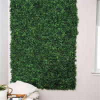 Panel De Hierba Artificial De Plástico 1pc Decoración Verde Para Pared Protección UV Valla De Privacidad Para Decoración De Hogar Y Exteriores - details 0