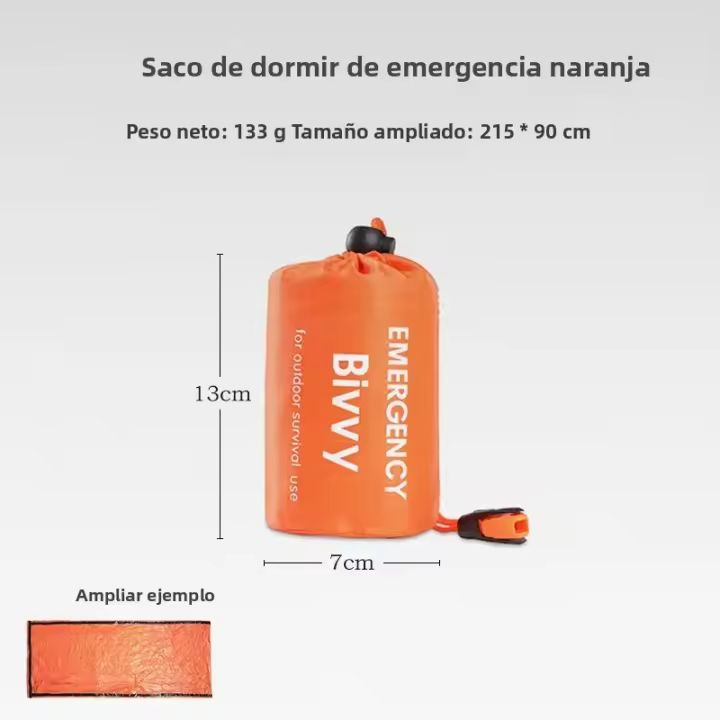 Bolsa De Sueño De Sobrevivencia Emergente Al Aire Libre Manta Térmica Mylar Impermeable Reutilizable Portátil Para Camping Y Senderismo Equipo De Emergencia - 1