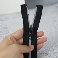 4pcs5#Tiras Reflectantes De Nylon Para Cremalleras Ropa Protectora Al Aire Libre Antiguo Silver Strip Cabeza Abierta Individual - details 4