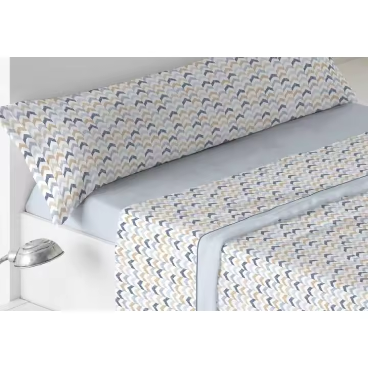 Juego sabanas Coralina Burrito Blanco Diseño 974 color Azul - 1