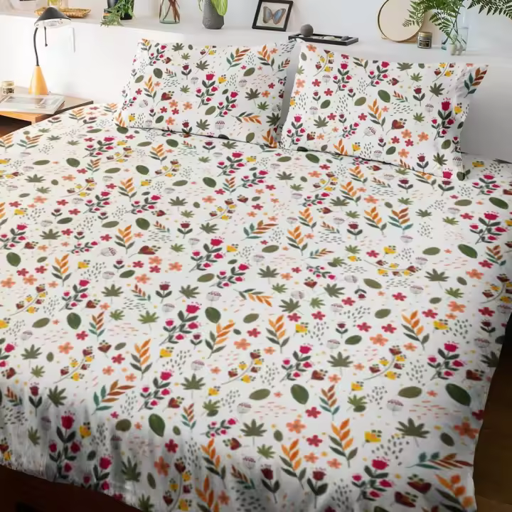 SANSY - Juego funda nórdica + funda de almohada Pirita para cama de 90. Algodón, poliéster, lino. - 1