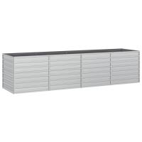 vidaXL Arriate de acero galvanizado plateado Dimensiones 160 x 80 x 45 cm,  240 x 80 x 77 cm,  240 x 40 x 77 cm y mas - details 2