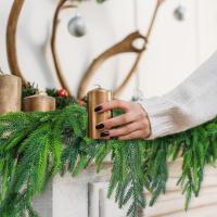 Guirnalda De Navidad Decorativa Para Casa Y Jardín Arbolado Artificial De Plástico Para Exposición Al Aire Libre Y Interior - details 11