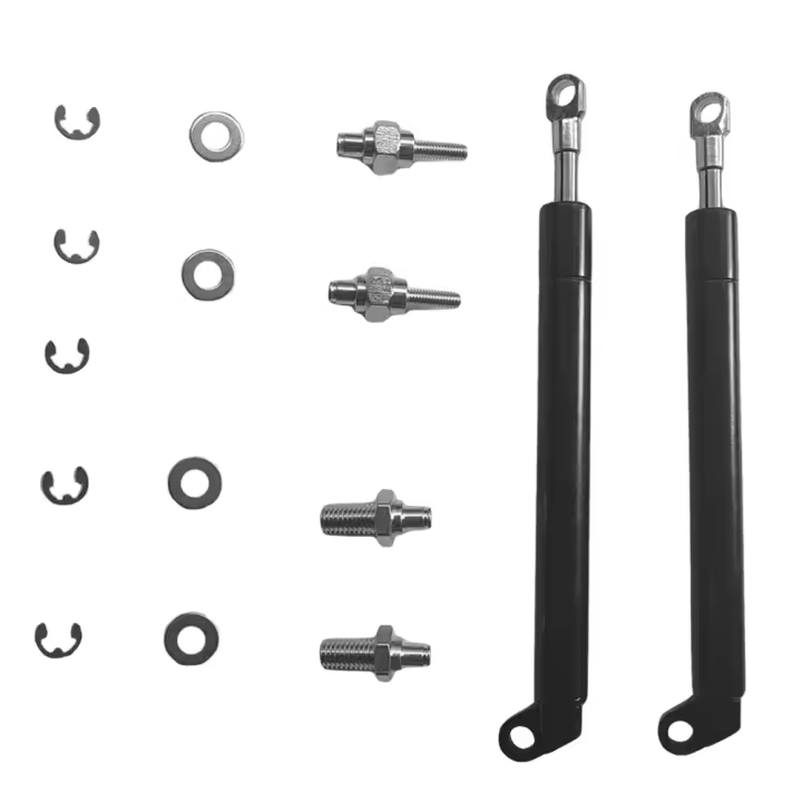 Resorte Ajustador De Puerta Trasera VKTECH Para Ford Ranger T9 XL XLT 2023 2024 Negro Acero Inoxidable Soporte De Levantamiento De Capó - 1